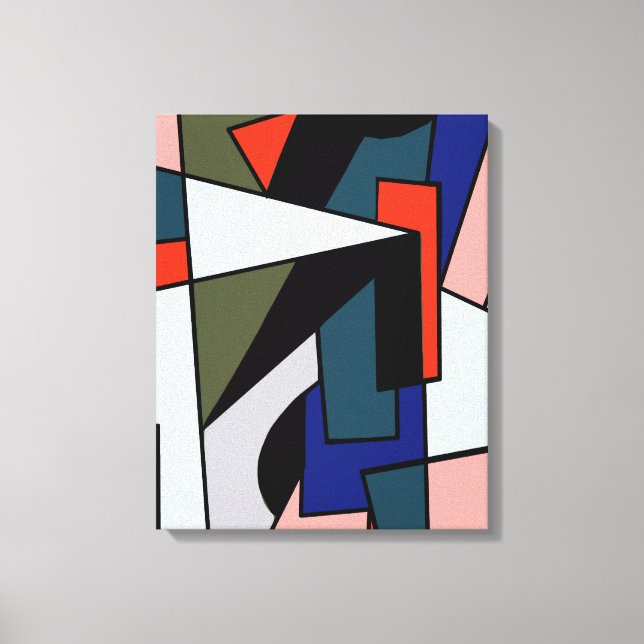 Abstract Three multi shape Triple Wrapped Canvas (Front)