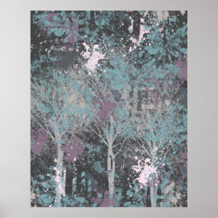 Abstract Three Tree's Poster
