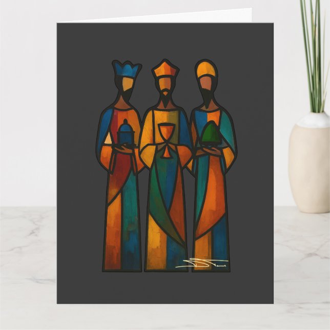 Abstract Three Wise Men Card (Front)