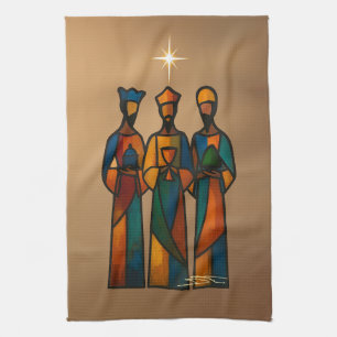 Abstract Three Wise Men Kitchen Towel