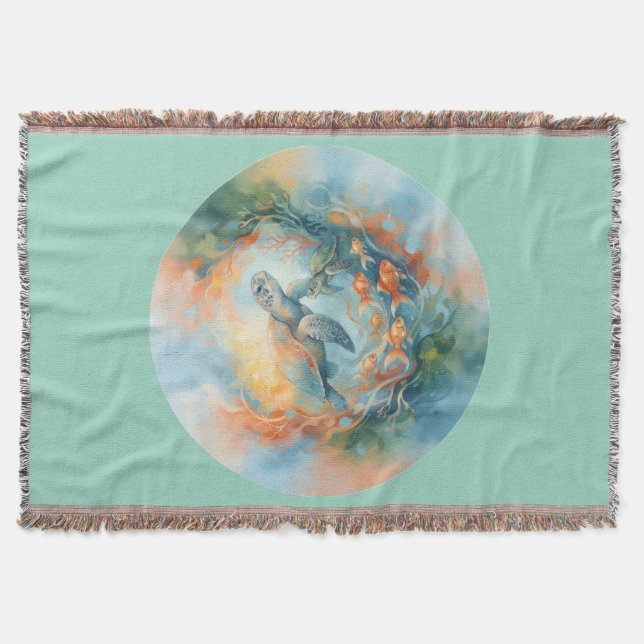Abstract Throw Blanket (Front)