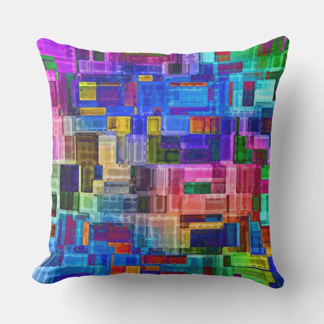 Abstract Throw Pillow (Front)