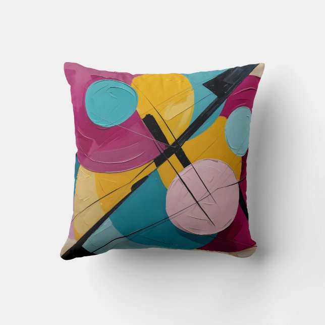 abstract throw pillow (Back)