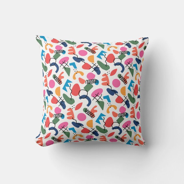 Abstract Throw Pillow (Front)
