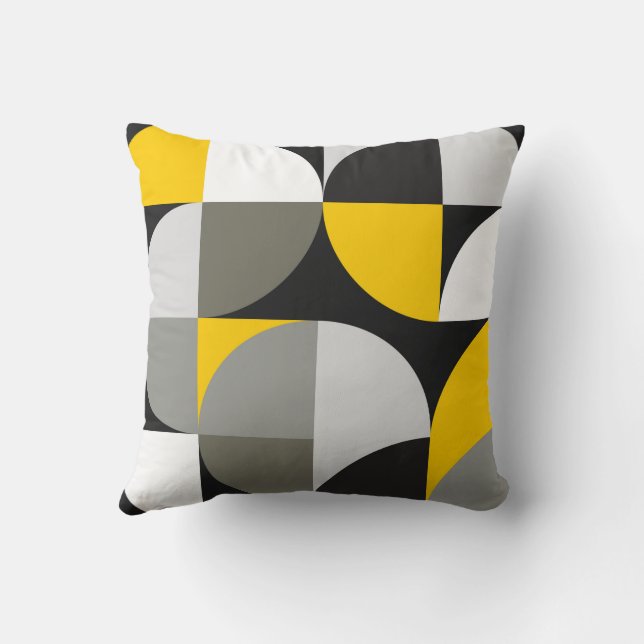 Abstract Throw Pillow (Back)
