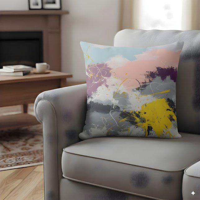 Abstract Throw Pillow (Creator Uploaded)