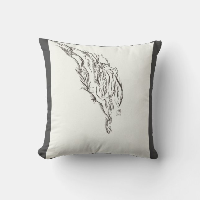 abstract throw pillow (Front)