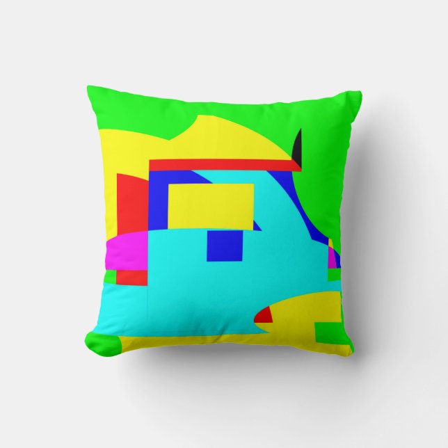 Abstract Throw Pillow (Front)