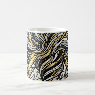 Abstract Thunderstorm Cloud Burst Gold Coffee Mug