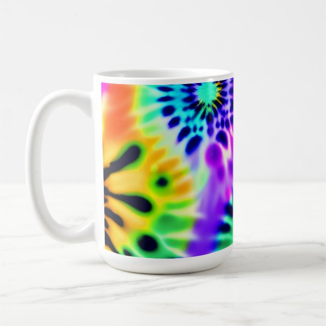 Abstract Tie Dye Adire Pattern Coffee Mug (Left)