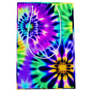 Abstract Tie Dye Adire Pattern Medium Gift Bag