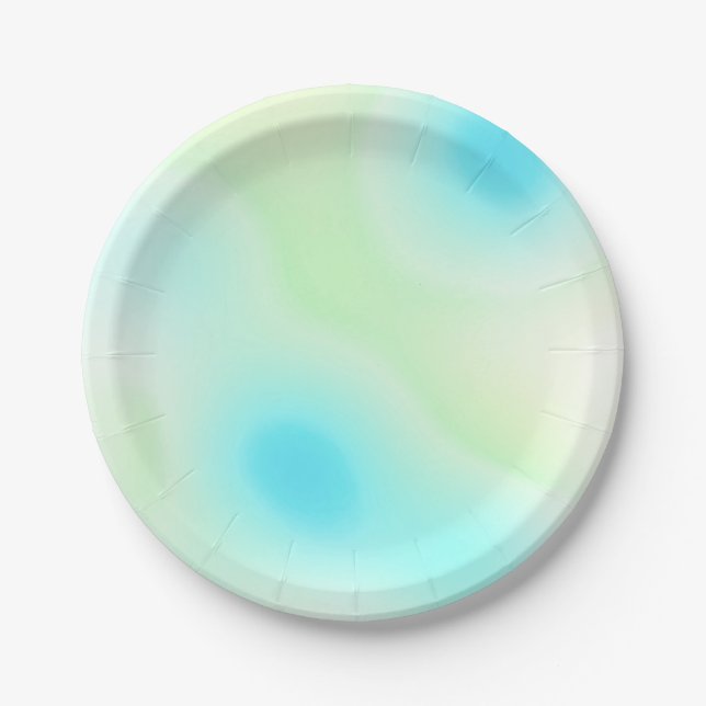 Abstract Tie Dye Style Paper Plate (Front)