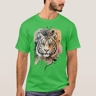 Abstract tiger colourful animal illustration T-Shirt