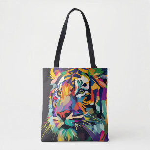 Abstract Tiger face Tote Bag