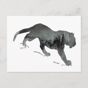 Abstract Tiger silhouette Postcard