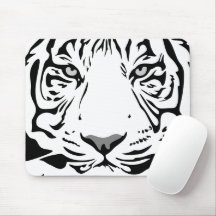 Abstract Tiger's Head in Black and White