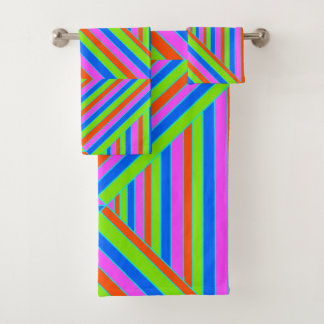 Abstract tile  bath towel set