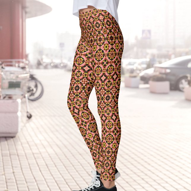Abstract Tile Pattern Leggings (Creator Uploaded)