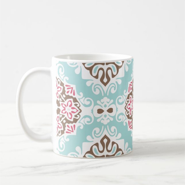 Abstract Tiled: Vintage Seamless Pattern Coffee Mug (Left)
