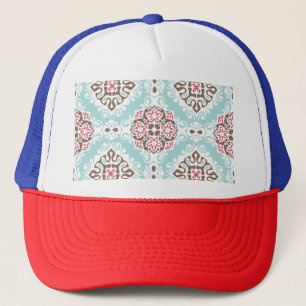 Abstract Tiled: Vintage Seamless Pattern Trucker Hat