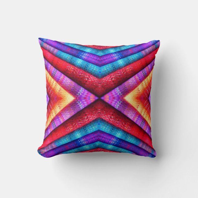 Abstract Tissue Throw Pillow (Front)