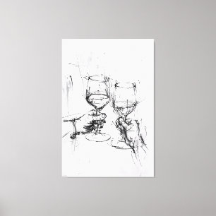 Abstract Toast Sketch - Canvas Print