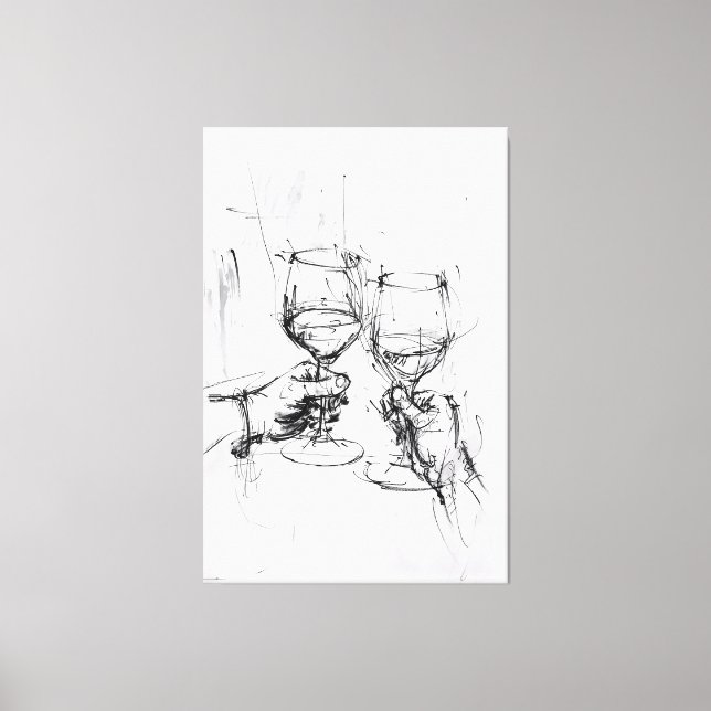 Abstract Toast Sketch - Canvas Print (Front)