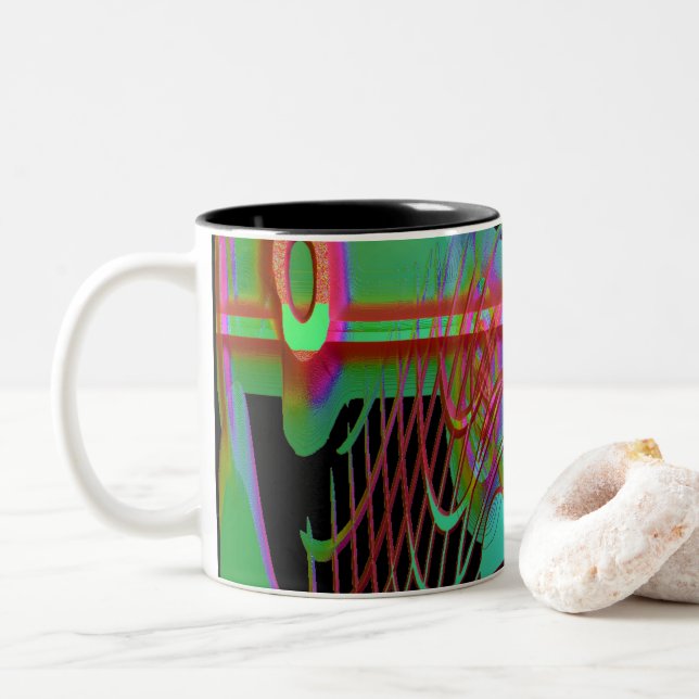 Abstract Togetherness Mug (With Donut)