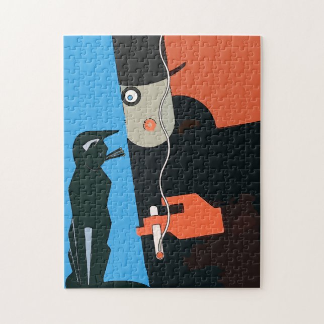 Abstract Top Hat 7Cat Jigsaw Puzzle (Vertical)