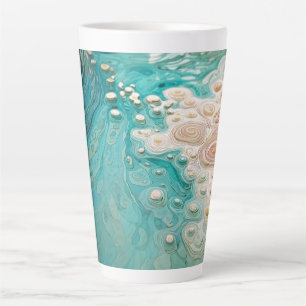 Abstract Topographic Ocean Art Latte Mug