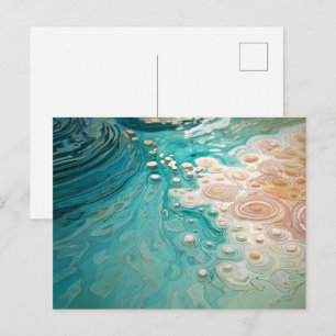 Abstract Topographic Ocean Art Postcard