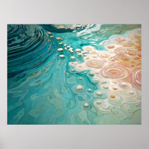 Abstract Topographic Ocean Art Poster
