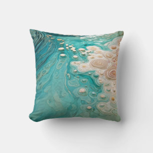 Abstract Topographic Ocean Art Throw Pillow
