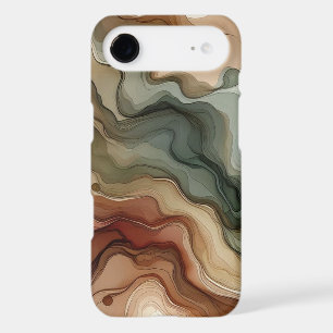 Abstract Topographic Phone Case — Earth Tone Art D