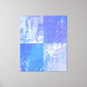 Abstract Tossed Turquoise and Purple Canvas Print