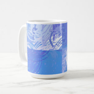 Abstract Tossed Turquoise and Purple Coffee Mug