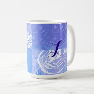 Abstract Tossed Turquoise and Purple Coffee Mug