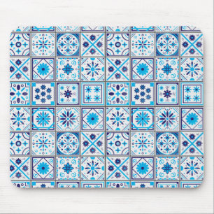 Abstract traditional Blue Art  Mouse Pad