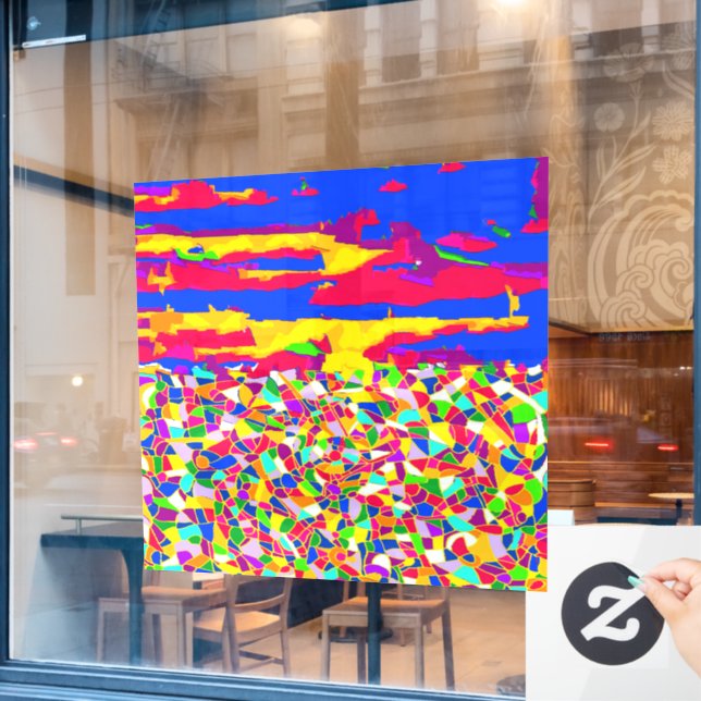 Abstract Transcendence Window Cling (Cafe Window)