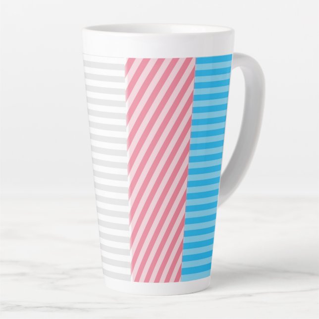 Abstract Transgender Pride Flag   Latte Mug (Right Angle)
