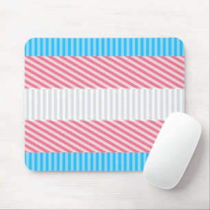 Abstract Transgender Pride Flag Mouse Pad