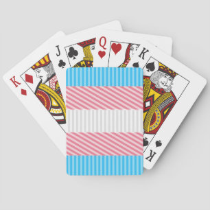 Abstract Transgender Pride Flag   Playing Cards