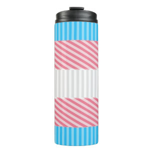 Abstract Transgender Pride Flag   Thermal Tumbler