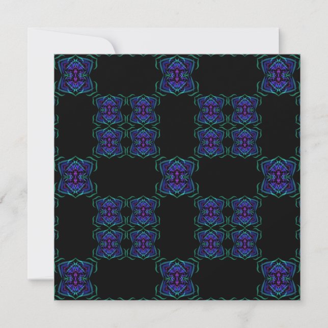 Abstract Translucent Layered Line Repeat Pattern Card (Front)