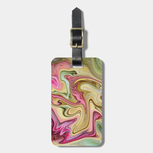 Abstract Tray of Sweets Luggage Tag (Front Vertical)
