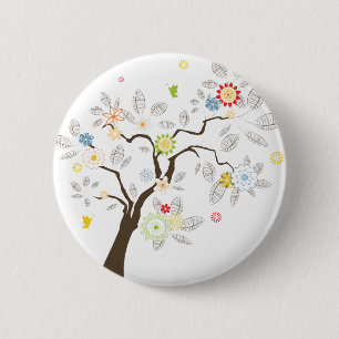 Abstract Tree 2 Inch Round Button