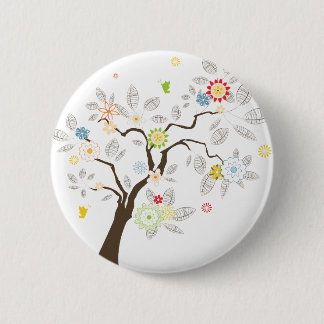 Abstract Tree 2 Inch Round Button