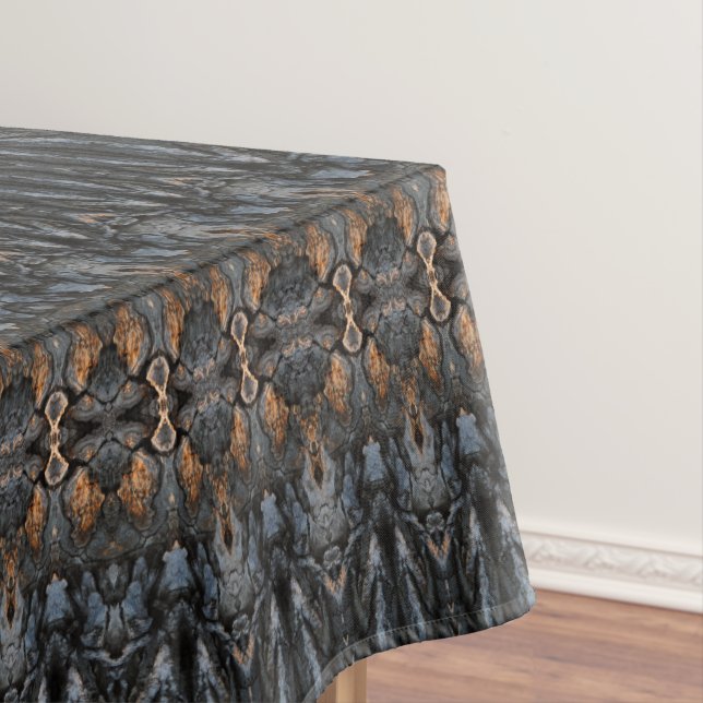 Abstract Tree Bark Pattern Tablecloth (In Situ)