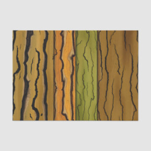 Abstract Tree Bark Patterns with Earthy Browns  Tissue Paper