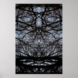 Abstract tree branches pattern poster